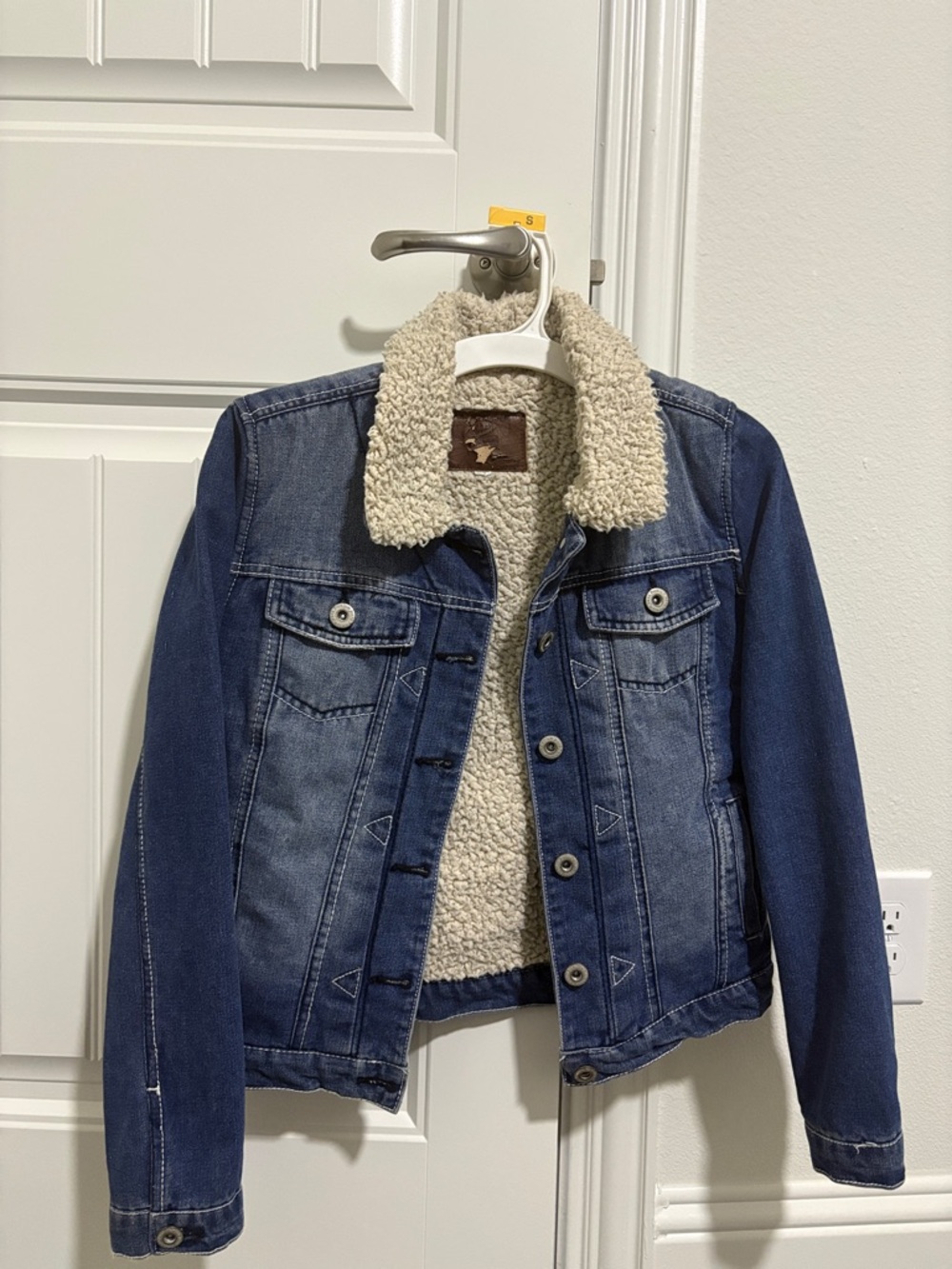Sherpa-Lined Denim Jacket - Blue